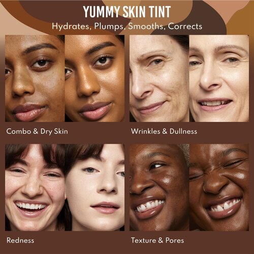 Danessa Myricks Beauty Yummy Skin Serum Skin Tint vlažilni tekoči puder z gladilnim učinkom odtenek 1.5 - Fair with Cool Undertones 45 ml Slike