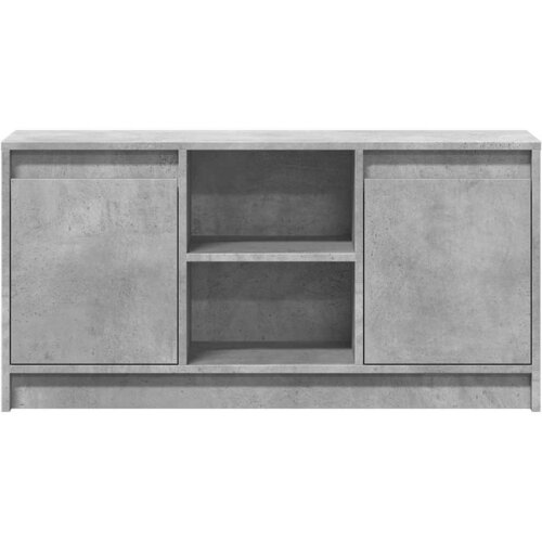 TV ormarić s LED svjetlima boja betona 100x34x50 cm drveni Siva Slike