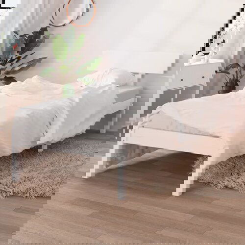 Furnova Posteljni okvir bel iz trdne borovine 100x200 cm, (21943484) Cene
