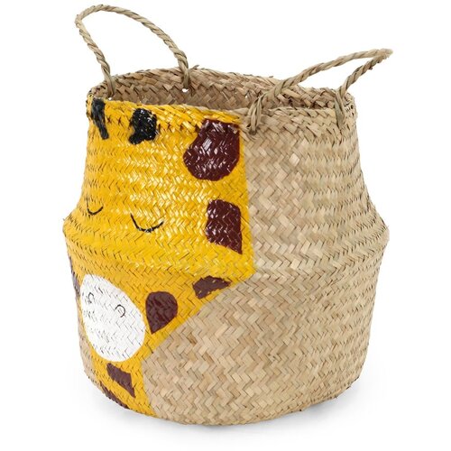 Compactor Rumena/naravna otro&amp;scaron;ka &amp;scaron;katla za shranjevanje iz morske trave &amp;oslash; 30x28 cm Giraffe &amp;ndash; Slike