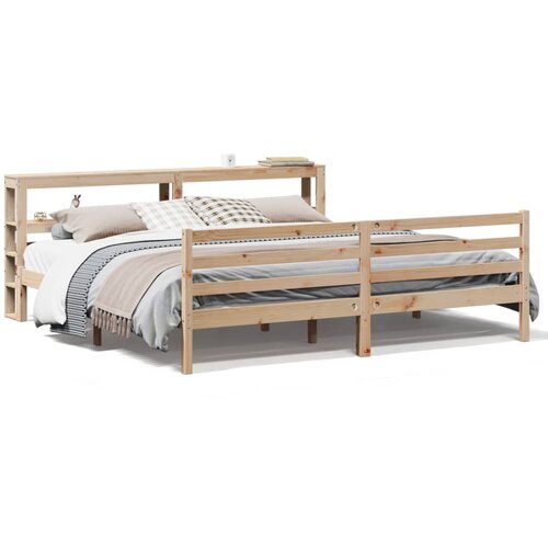 Maison Chic Posteljni okvir - Dvoposteljna postelja - Zakonska postelja brez vzmetnice 180x200 cm trdna borovina-J3341, (21761795) Cene