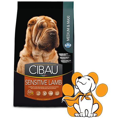 Cibau Hrana za pse sklone digestivnim problemima srednjih i velikih rasa - jagnjetina i pirinač 2.5kg Slike