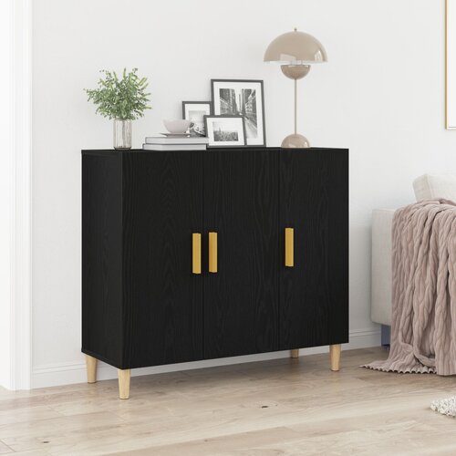 VidaXL Sideboard Crni hrast Konstruirano drvo Srednje Slike