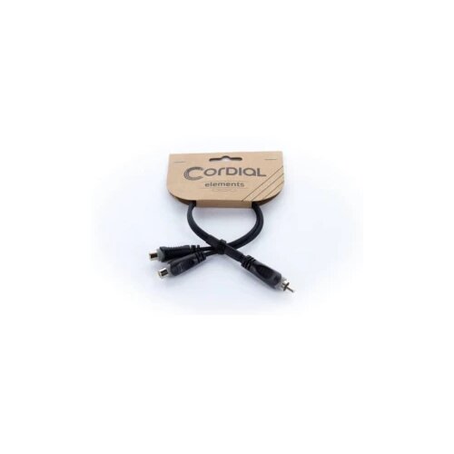 Cordial 14891 utičnica / Cinch audio Y-adapter [1x muški cinch konektor - 2x ženski cinch konektor] 0.30 m crna PVC oblo Cijene