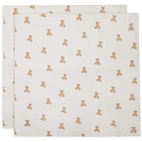 Jollein tetra plenica 2/1, 115x115cm teddy bear MULTICOLOR Slike