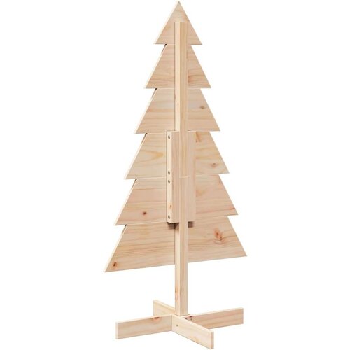 vidaXL Lesena novoletna jelka za okras 120 cm trdna borovina Cene