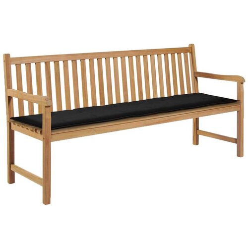  Jastuk za vrtnu klupu crni 180 x 50 x 3 cm od tkanine Oxford Cijene