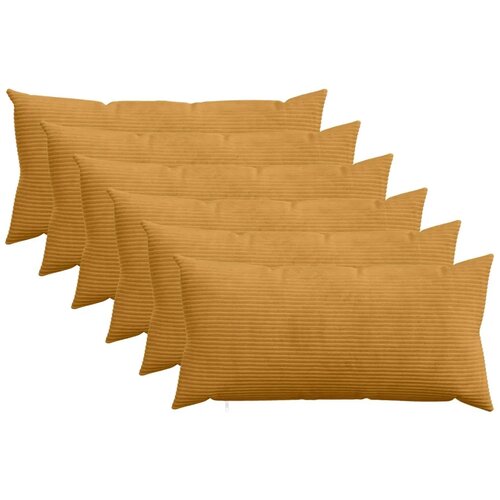  Presvlaka za jastuk 6 pcs HEERLEN Žuta 40 x 70 cm Kord - Žuta 40 x 70 cm 6 Cene