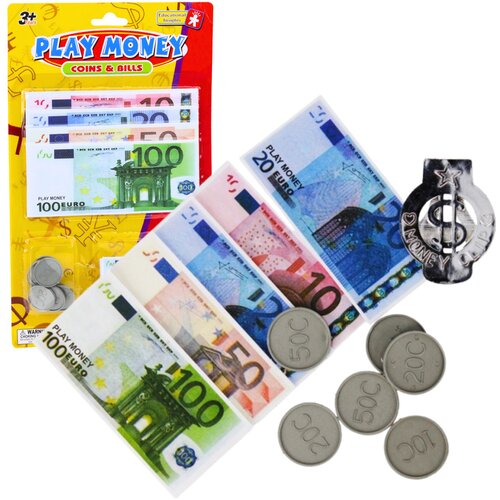  Set of Toy Money Euro Banknotes Coins Euro Pendant Slike