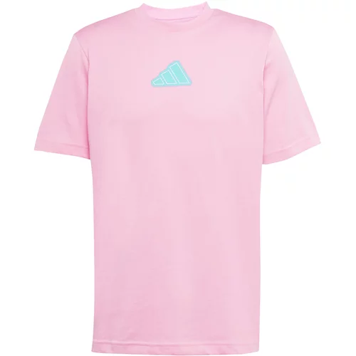 Adidas Funkcionalna majica turkizna / svetlo roza / bela