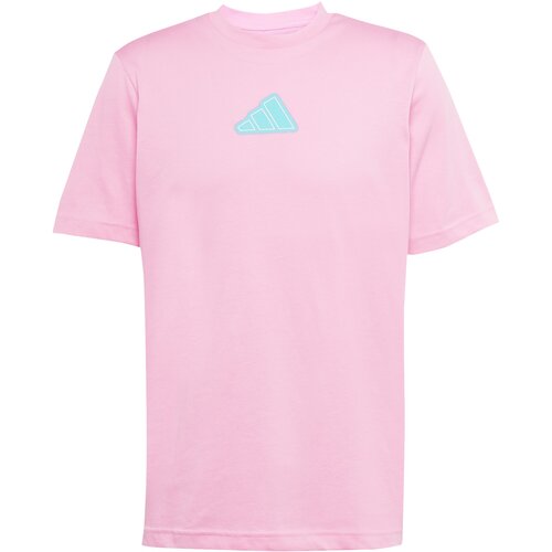 Adidas Tehnička sportska majica tirkiz / svijetloroza / bijela Slike