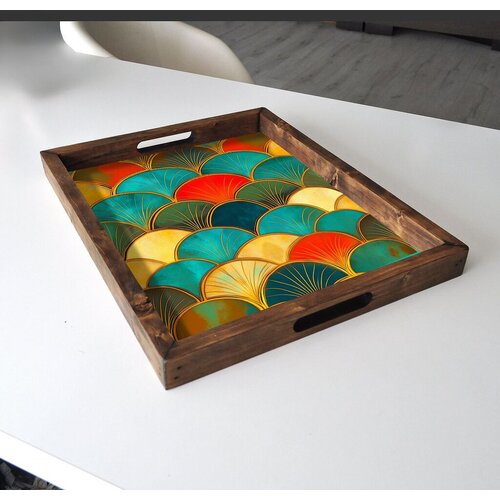 Aberto Design Poslužavnik REF007 48 x 38 x 4 cm, Šareni Cene