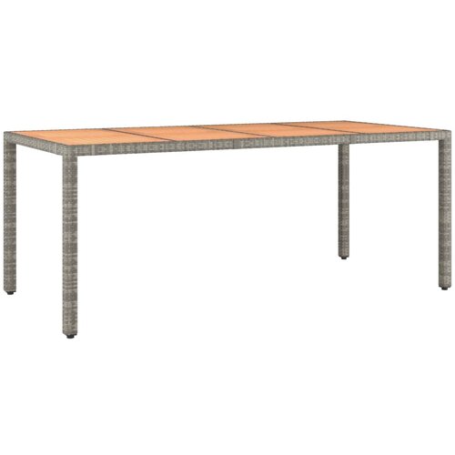  7-dijelni vrtni blagovaonski set sivi od poliratana Siva 190 x 90 x 75 cm Slike