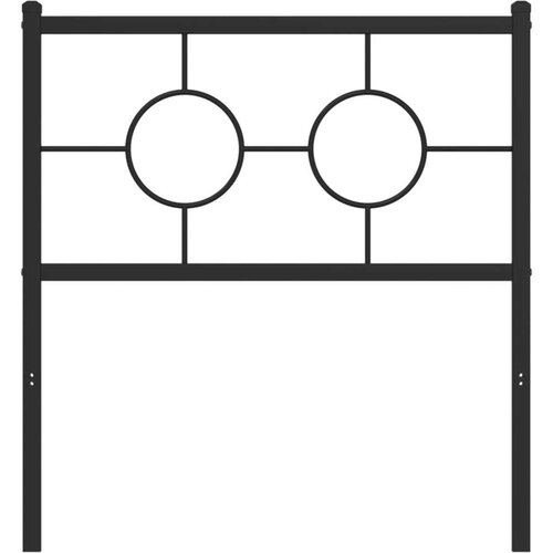  Metalno uzglavlje crno 80 cm Slike