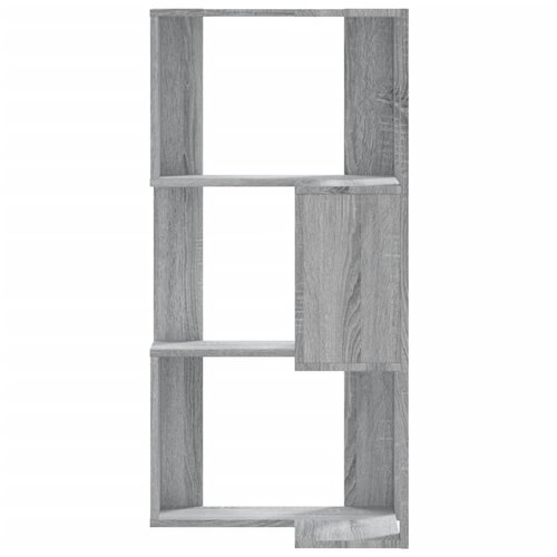  Kutni regal z knjige 3 razine artisian hrast 50x50x102cm drveni Slike