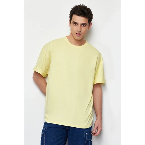 Trendyol Muška majica Tmnss22Ts0318, Žuta Cene