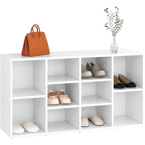  Klupa za cipele bijela 103 x 30 x 55 cm od konstruiranog drva Slike