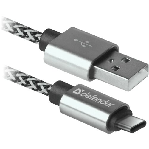 Defender USB type-c kalb USB08-03T USB 20.0 White 1m 2.1A Slike