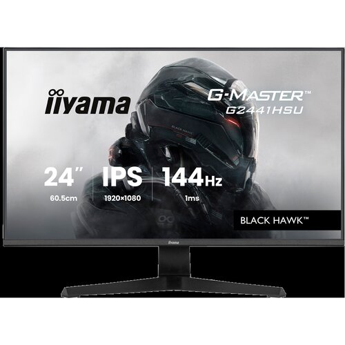 Iiyama 24 inch ips gaming g-master black hawk freesync 1920x1080 144Hz 300cd/m2 hdmi displayport 1ms mprt adaptive sync speakers usb 2x 2.0 black tuner G2441HSU-B1 Slike