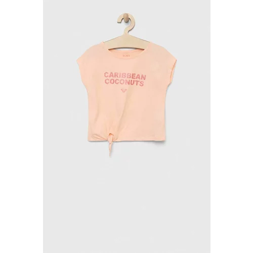 Roxy Dječja pamučna majica kratkih rukava boja: narančasta