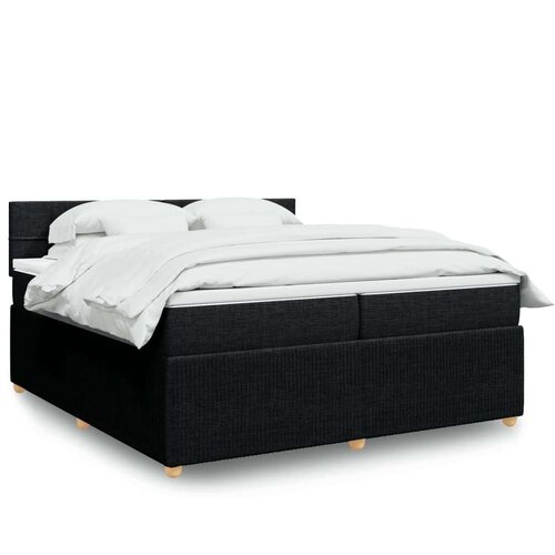vidaXL Krevet s oprugama i madracem crni 200x200 cm od tkanine Cijene