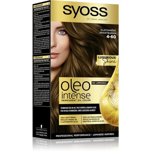 Syoss Oleo Intense Permanent Oil Color trajna oljna barva za lase brez amonijaka 50 ml odtenek 4-60 Gold Brown Cene