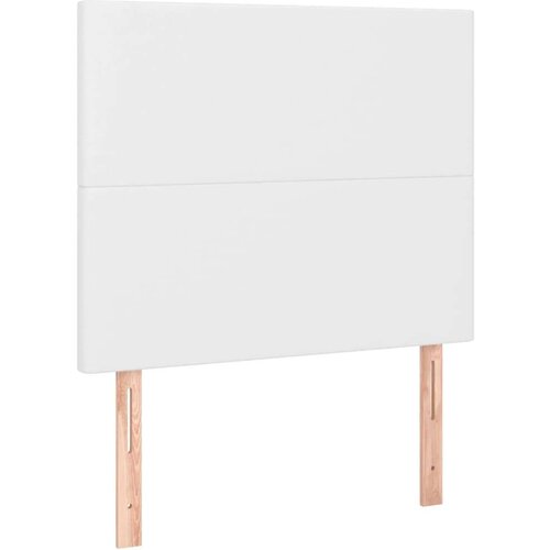  Uzglavlje bijelo 80x5x118/128 cm od umjetne kože Slike