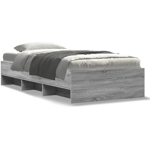 vidaXL Posteljni okvir siva sonoma 75x190 cm inženirski les Cene