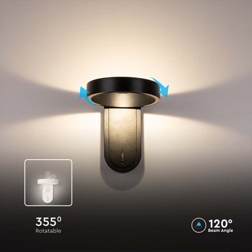  LED zidno svetlo LED/5W/230V 3000K/4000K crno Slike