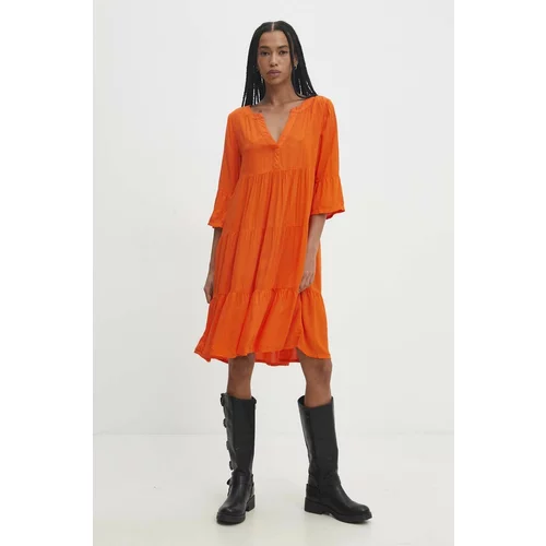 Answear Lab Obleka oranžna barva