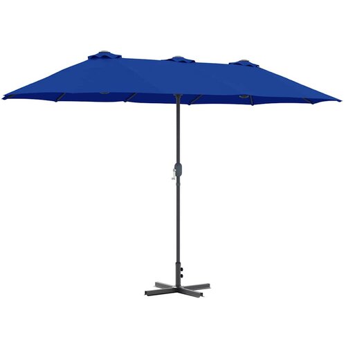 VidaXL Vrtni dežnik Azur modra 370 x 197 x 239 cm, (5000160746) Slike