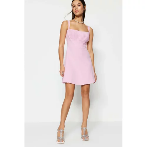 Trendyol Pink Square Collar Detailed Dress