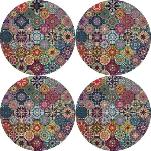 Bertoni Home Unisex's 4 Round Table Pads Set Valencia