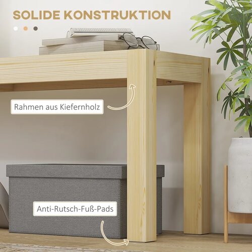  Klupa prostor za 3 osobe do 330 kg borovina 175x33x45 cm Slike