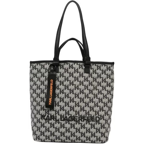 Karl Lagerfeld Shopper torba siva / tamo siva / narančasta / crna