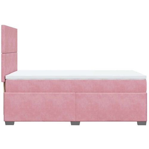 VidaXL box spring krevet s madracem ružičasti 100x200 cm bar&amp;scaron;unasti Slike