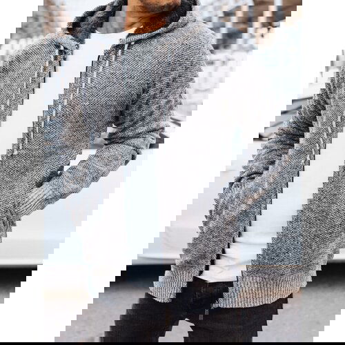 DStreet Men&amp;#039;s Light Grey Insulated Sweater Slike