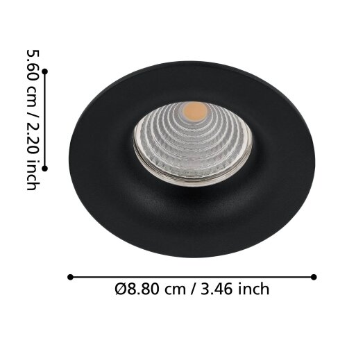 Eglo 33996 - LED prigu&amp;scaron;iva ugradna plafonska svetiljka SALICETO LED/6W/230V crna Slike