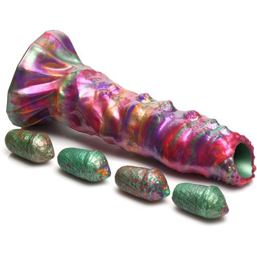 Creature Cocks Larva Silicone Ovipositor Dildo with Eggs Cene