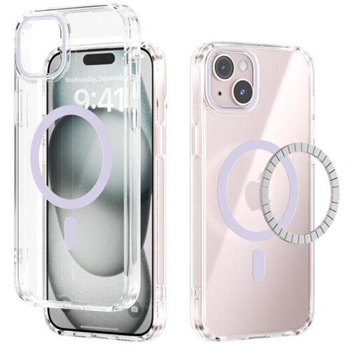 Chameleon Gumiran magnetni ovitek (TPU Magnetic) za Apple iPhone 15, vijoličen Cene