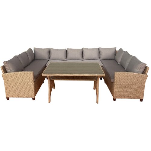 Unique Furniture Bež vrtna garnitura za 9 oseb Ventura – Cene