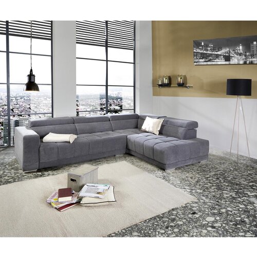 Modern Living sedežna garnitura hogan, siva, relax funkcija Slike