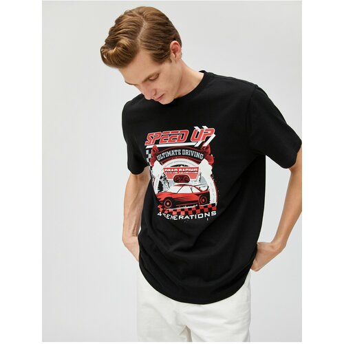 Koton Printed T-Shirt Racing Themed Crew Neck Short Sleeve Cotton Slike