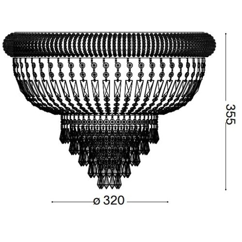 Ideal lux - kristalno stropno svetlo dubai 3xE14/28W/230V prečnik 32 cm hrom Slike