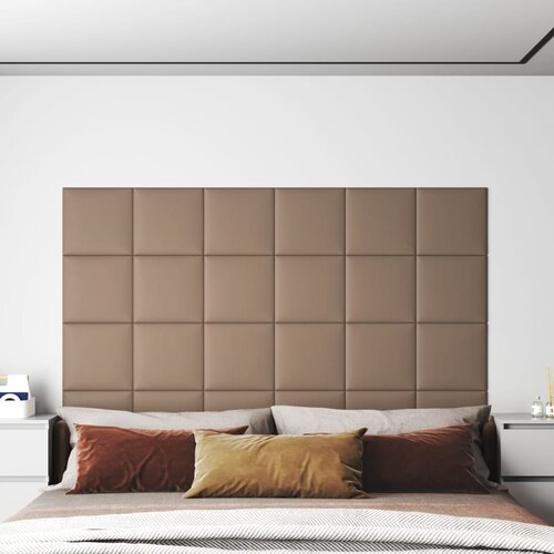 vidaXL Zidne ploče od umjetne kože 12 kom cappuccino 30x30 cm 1,08 m² Cijene