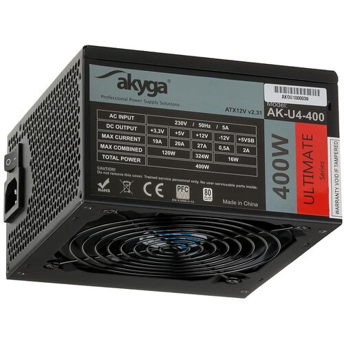 Akyga FONTE DE ALIMENTA&Ccedil;&Atilde;O ATX PARA COMPUTADOR PC 400W 80 PLUS BRONZE COM VENTOINHA DE 12CM E 6 PORTAS SATA 2, (5000259061) Cene