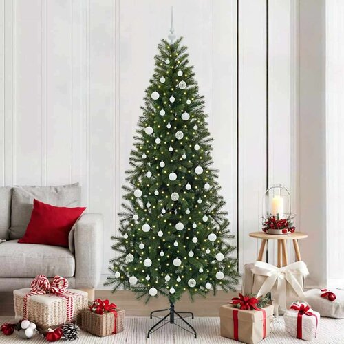vidaXL Umestno božično drevo med 300 LED Zelena 210 cm PE in PVC Cene