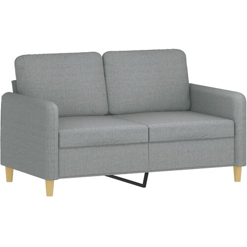  2-dijelni set sofa s jastucima svjetlosivi od tkanine Slike