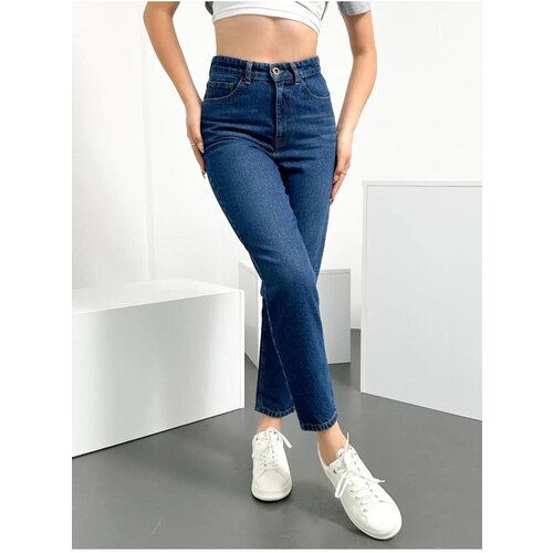 Dewberry 74092 Hlt Mom Jeans High Waist Women Jeans-DARK BLUE Cene