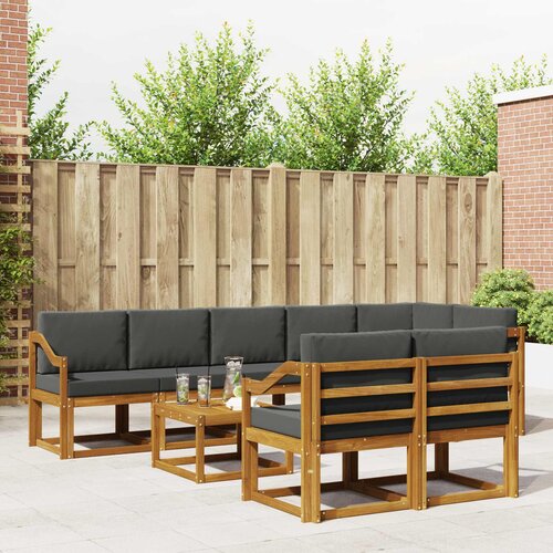  Set vanjskih sofa 9 kom. Prirodna i antracit Slike